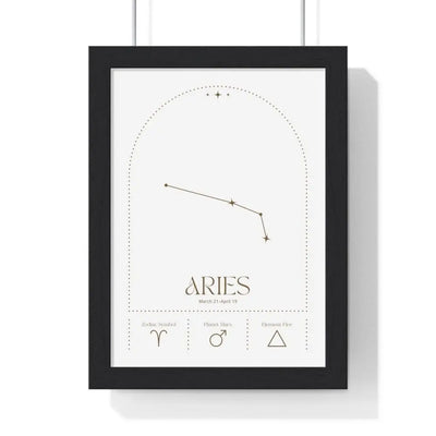 Zodiac Aries Minimalist Astrology Chart Poster - Art Print Poster Kingz