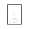 Zodiac Cancer Minimalist Astrology Chart Poster - Art Print Poster Kingz