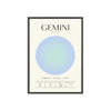 Zodiac Gemini Astrology Chart Poster - Colour Art Print Poster Kingz