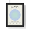 Zodiac Gemini Astrology Chart Poster - Colour Art Print Poster Kingz
