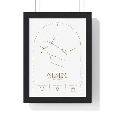 Zodiac Gemini Minimalist Astrology Chart Poster - Art Print Poster Kingz