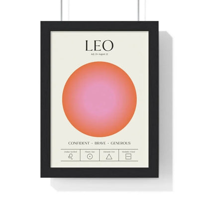 Zodiac Leo Astrology Chart Poster - Colour Art Print Poster Kingz