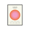 Zodiac Leo Astrology Chart Poster - Colour Art Print Poster Kingz
