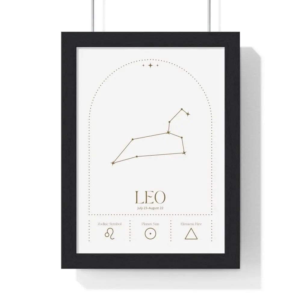 Zodiac Leo Minimalist Astrology Chart Poster - Art Print Poster Kingz