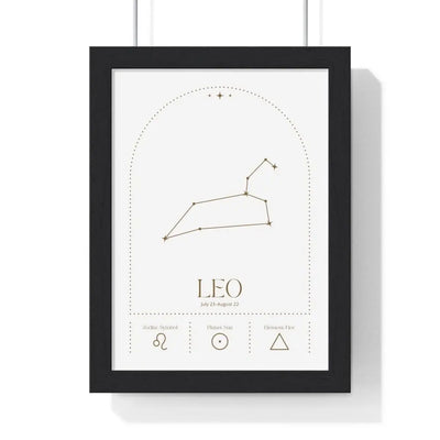Zodiac Leo Minimalist Astrology Chart Poster - Art Print Poster Kingz