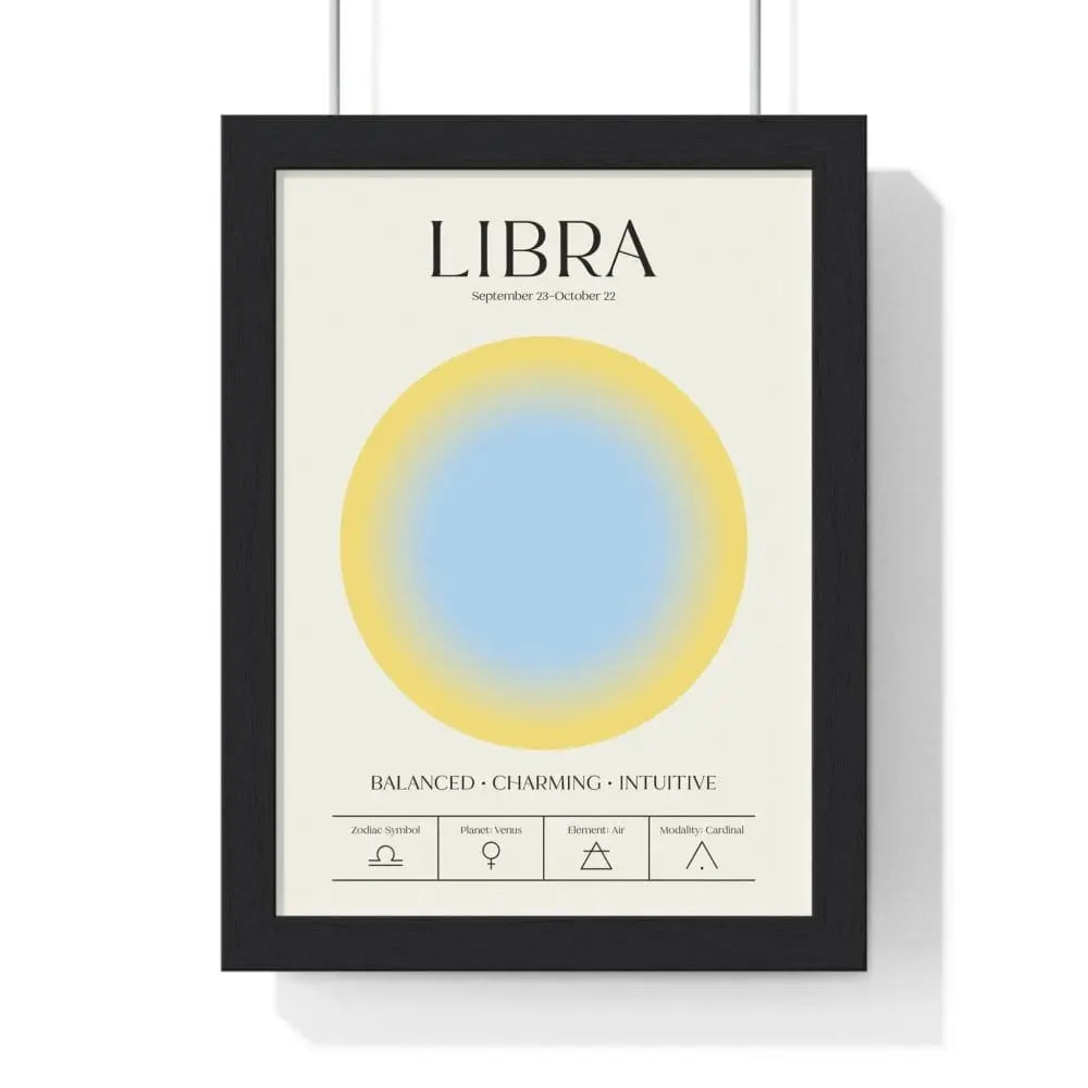 Zodiac Libra Astrology Chart Poster - Colour Art Print Poster Kingz