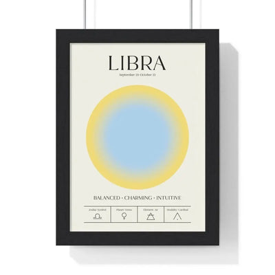 Zodiac Libra Astrology Chart Poster - Colour Art Print Poster Kingz