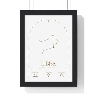 Zodiac Libra Minimalist Astrology Chart Poster - Art Print Poster Kingz