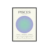 Zodiac Pisces Astrology Chart Poster - Colour Art Print Poster Kingz