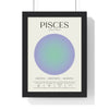 Zodiac Pisces Astrology Chart Poster - Colour Art Print Poster Kingz