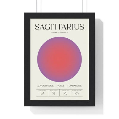 Zodiac Sagittarius Astrology Chart Poster - Colour Art Print Poster Kingz