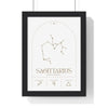 Zodiac Sagittarius Minimalist Astrology Chart Poster - Art Print Poster Kingz