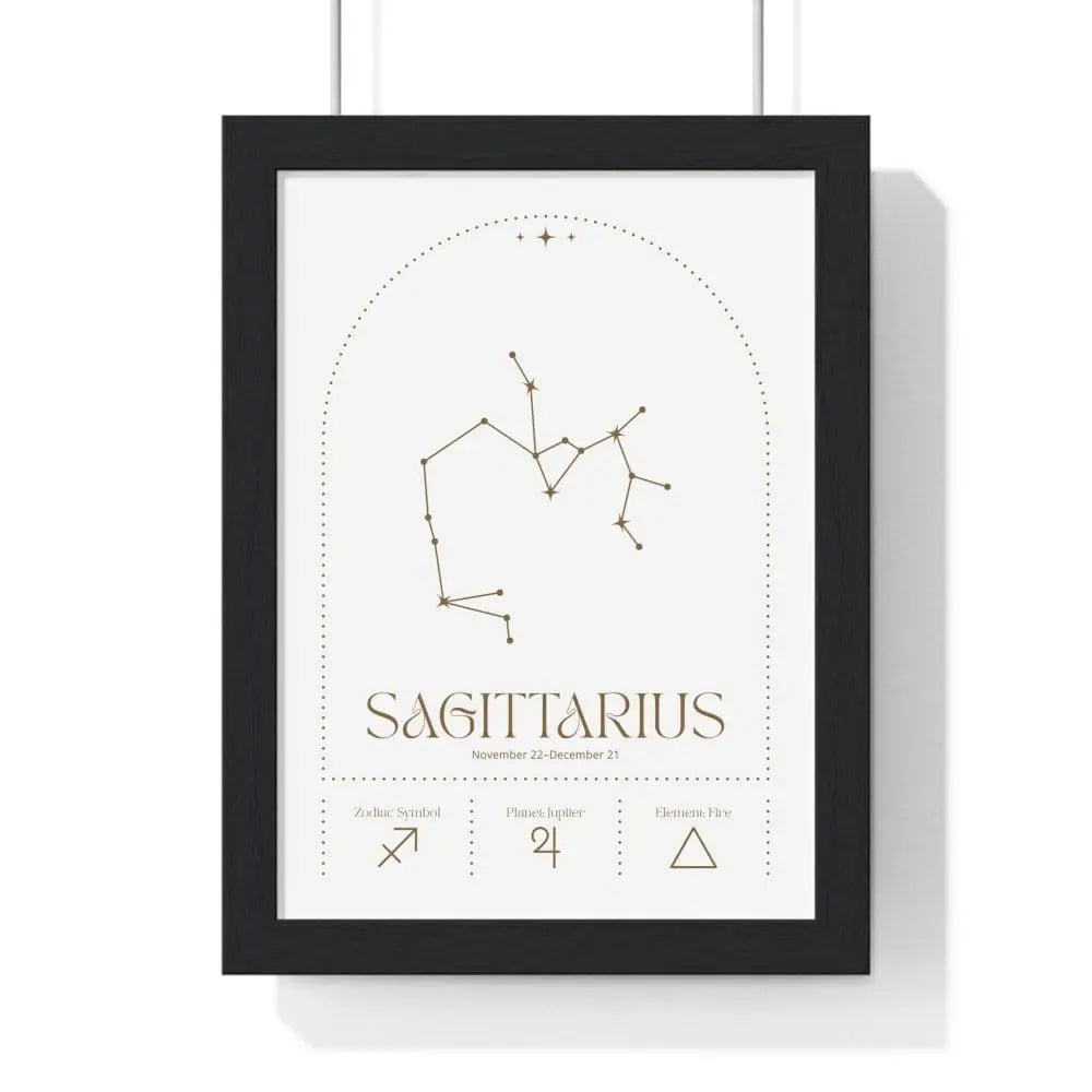 Zodiac Sagittarius Minimalist Astrology Chart Poster - Art Print Poster Kingz