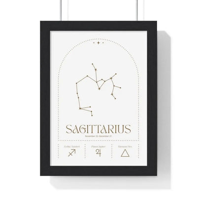 Zodiac Sagittarius Minimalist Astrology Chart Poster - Art Print Poster Kingz