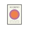 Zodiac Scorpio Astrology Chart Poster - Colour Art Print Poster Kingz