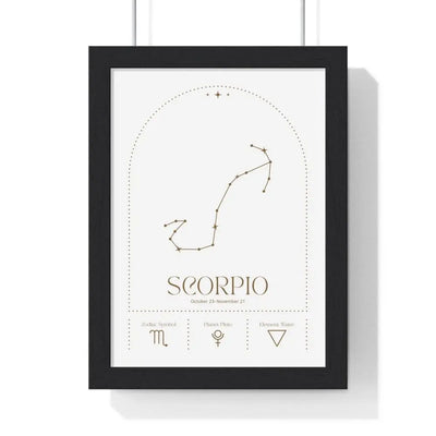 Zodiac Scorpio Minimalist Astrology Chart Poster - Art Print Poster Kingz