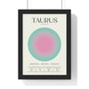 Zodiac Taurus Astrology Chart Poster - Colour Art Print Poster Kingz