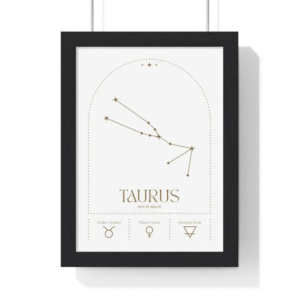 Zodiac Taurus Minimalist Astrology Chart Poster - Art Print Poster Kingz