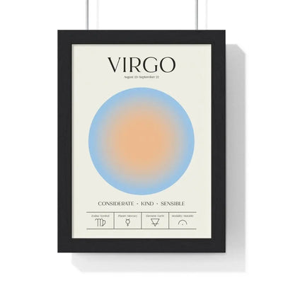 Zodiac Virgo Astrology Chart Poster - Colour Art Print Poster Kingz
