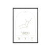 Zodiac Virgo Minimalist Astrology Chart Poster - Art Print Poster Kingz