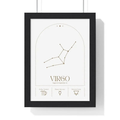 Zodiac Virgo Minimalist Astrology Chart Poster - Art Print Poster Kingz