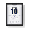 Preston North End Play-Off Final 2015 Poster - Jermaine Beckford 10 Hat-Trick Shirt Print framed in a black frame, ready to hang