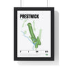 Prestwick 17th Hole White print framed in a black frame, ready to hang