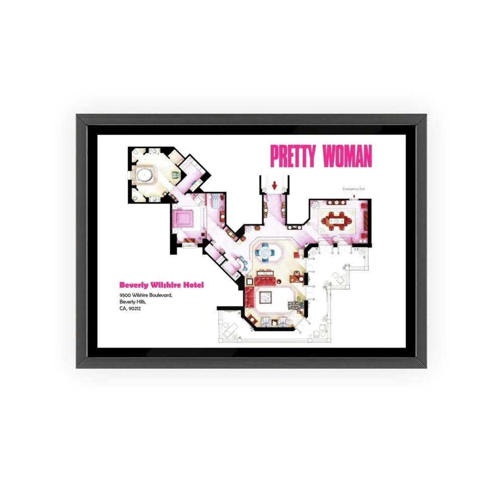 Pretty Woman Movie Hotel Floor Plan - Poster Kingz