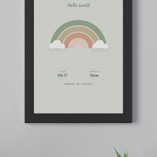 Live preview: personalising the Personalised Baby Birth Stats Print and watching it change
