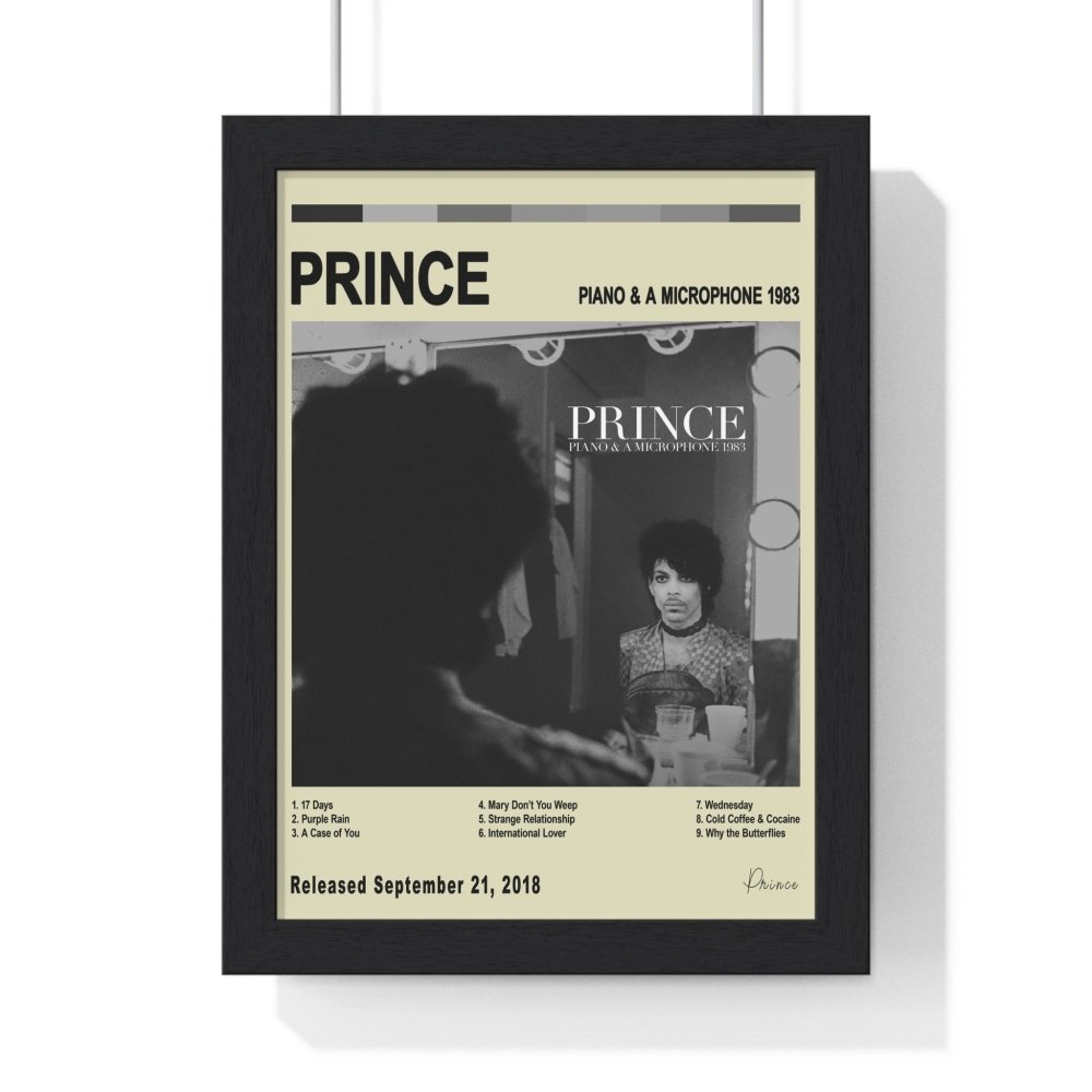 Prince - Album Cover Poster - Poster Kingz - A5 (unframed) - Vintage - Piano & a Microphone 1983