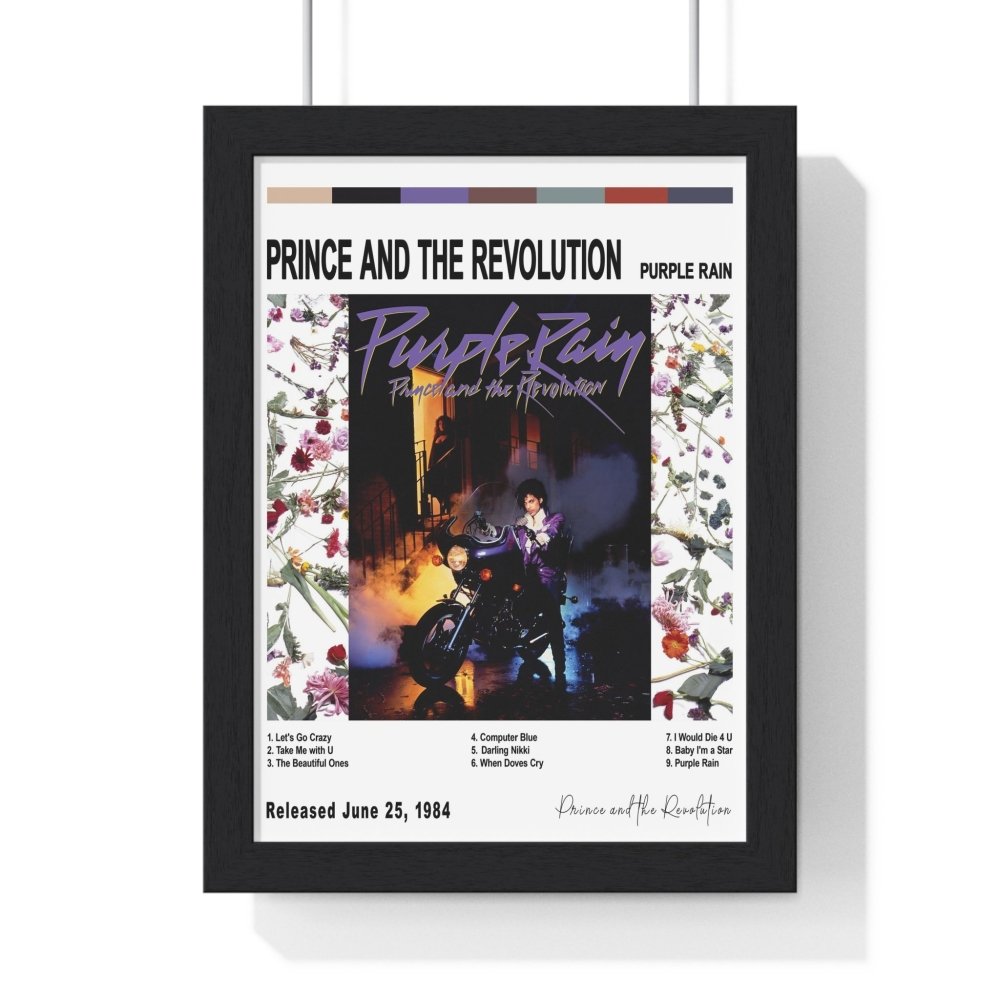 Prince - Album Cover Poster - Poster Kingz - A5 (unframed) - White - Purple Rain