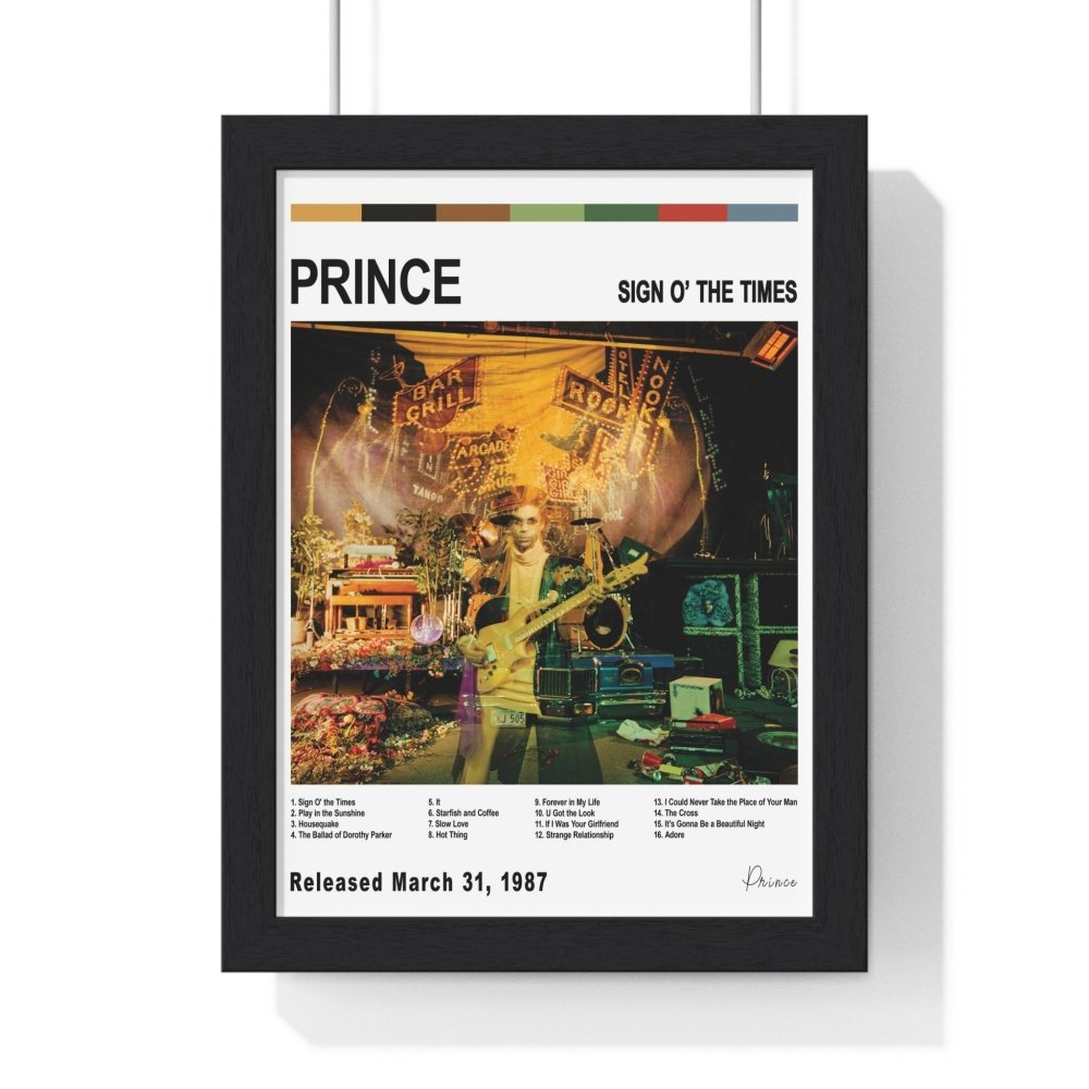 Prince - Album Cover Poster - Poster Kingz - A5 (unframed) - White - Sign O’ the Times