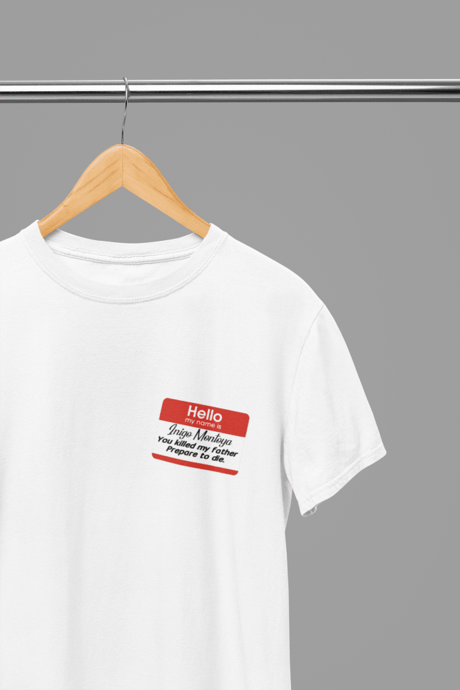 White t-shirt with Princess Bride - Classic Movie Apparel Comfortable Cotton