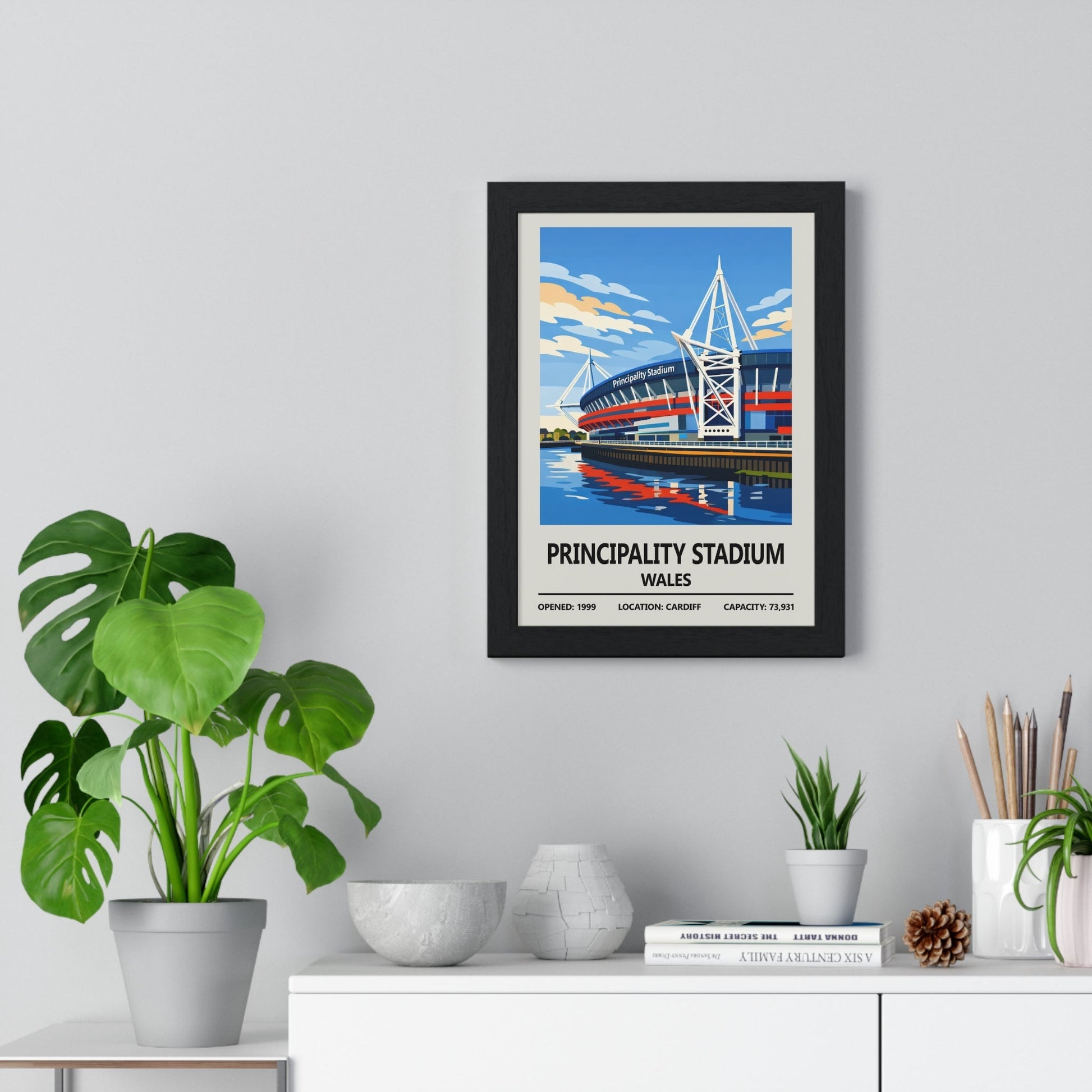 Framed Principality Stadium Cardiff poster