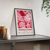 Framed Principality Stadium Cardiff Rugby map print