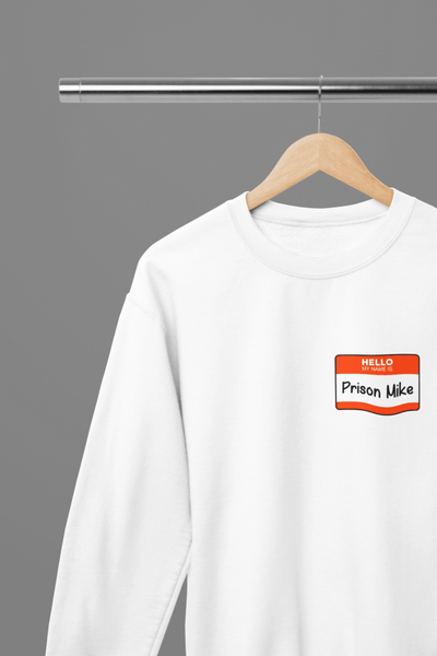 White t-shirt with Prison Mike The Office Shirt - TV Show Shirt & Pop Culture