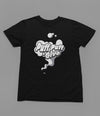 Black t-shirt with Puff Puff Give Quote Friday Movie /Sweatshirt front view