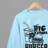 Black t-shirt with Pulp Fiction Big Kahuna Burger Large Logo /Sweatshirt - Iconic Movie Merchandise flat lay