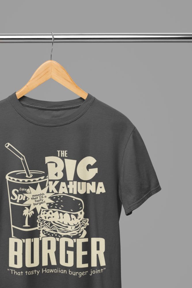 Blue t-shirt with Pulp Fiction Big Kahuna Burger Large Logo /Sweatshirt - Iconic Movie Merchandise