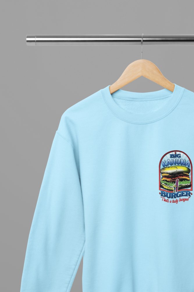 Pulp Fiction Big Kahuna Burger T-Shirt/Sweatshirt – Iconic Movie Merch - Poster Kingz - S - Sweatshirt - Blue