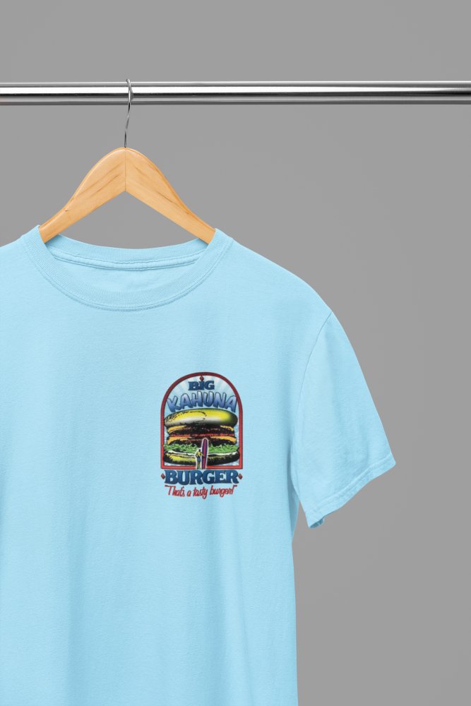 Pulp Fiction Big Kahuna Burger T-Shirt/Sweatshirt – Iconic Movie Merch - Poster Kingz - S - T-Shirt - Blue