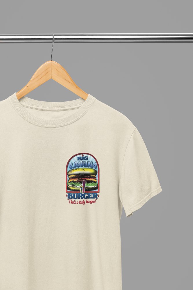 Pulp Fiction Big Kahuna Burger T-Shirt/Sweatshirt – Iconic Movie Merch - Poster Kingz - S - T-Shirt - Sand