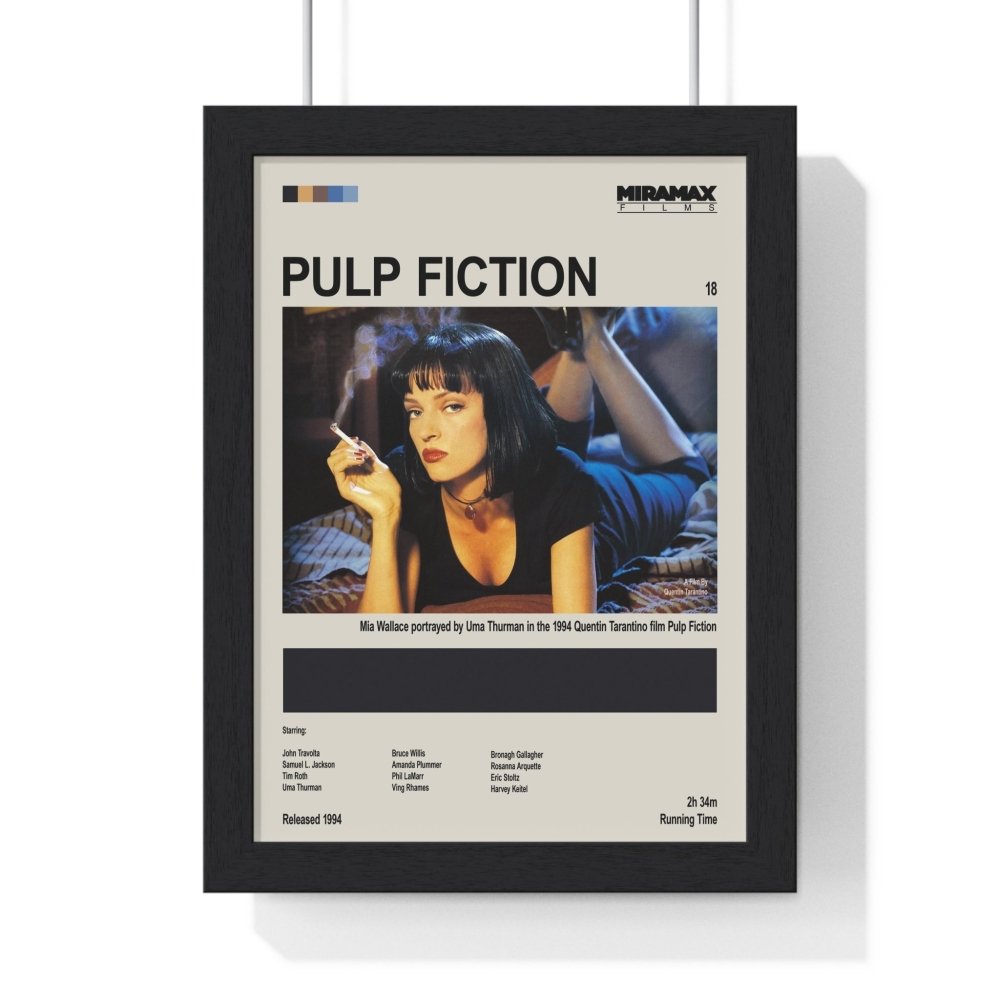 Pulp Fiction Mia Wallace Poster – Iconic Film Noir Art Print - Poster Kingz - A5 (unframed) - 