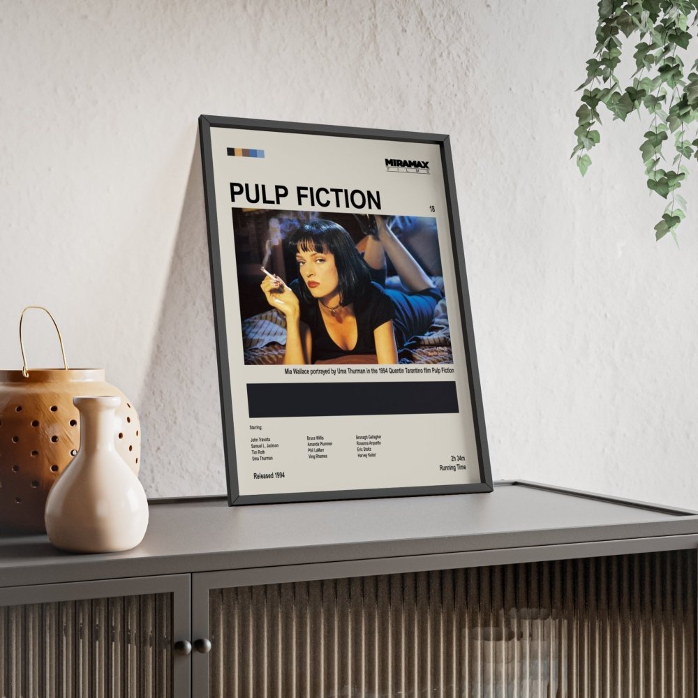 Pulp Fiction Mia Wallace Poster – Iconic Film Noir Art Print - Poster Kingz - A5 (unframed) - 