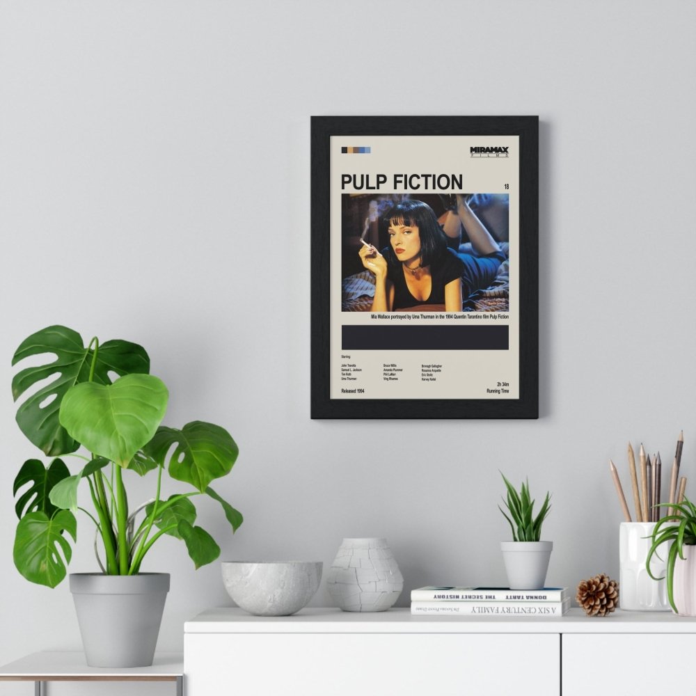 Pulp Fiction Mia Wallace Poster – Iconic Film Noir Art Print - Poster Kingz - A5 (unframed) - 