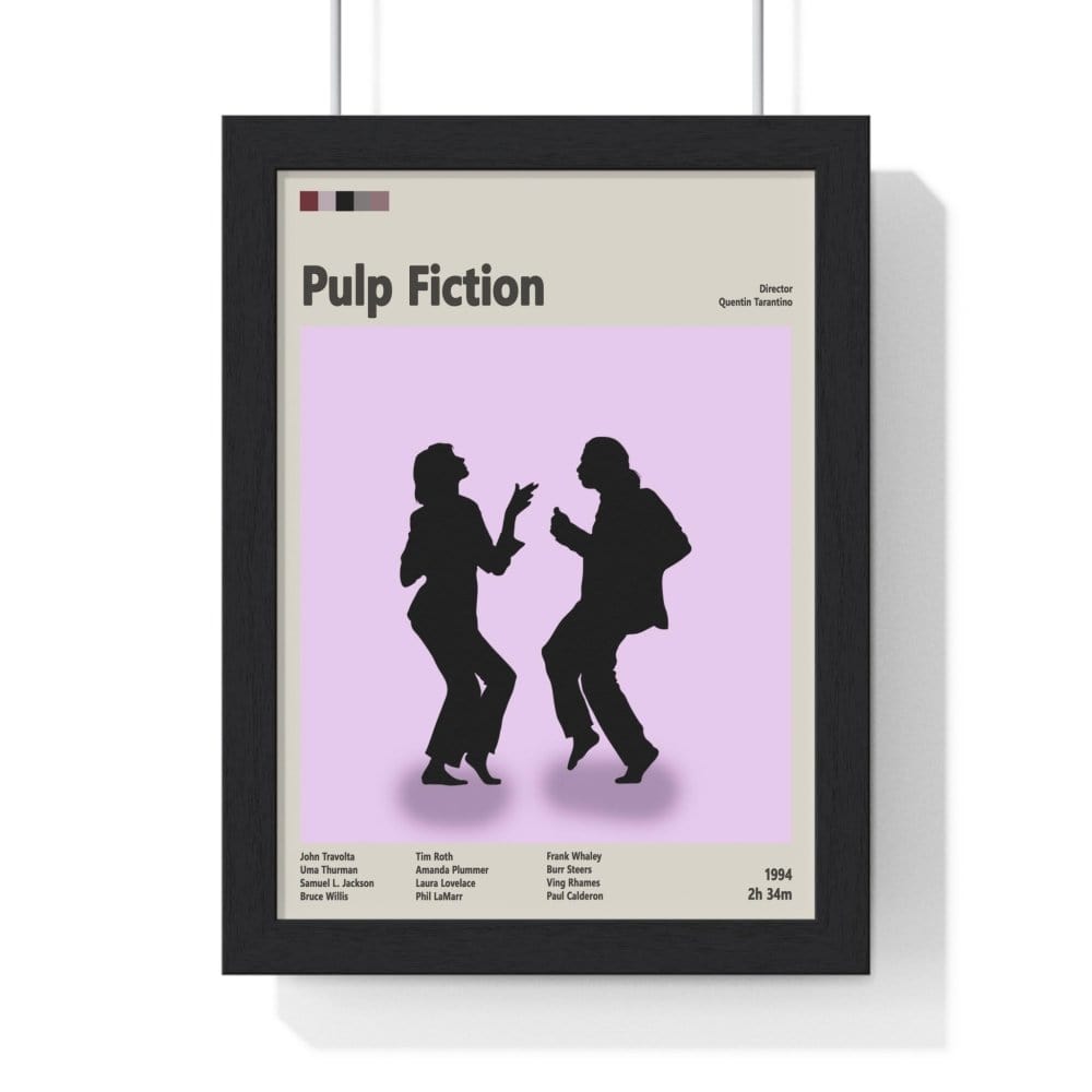 Framed Pulp Fiction movie poster