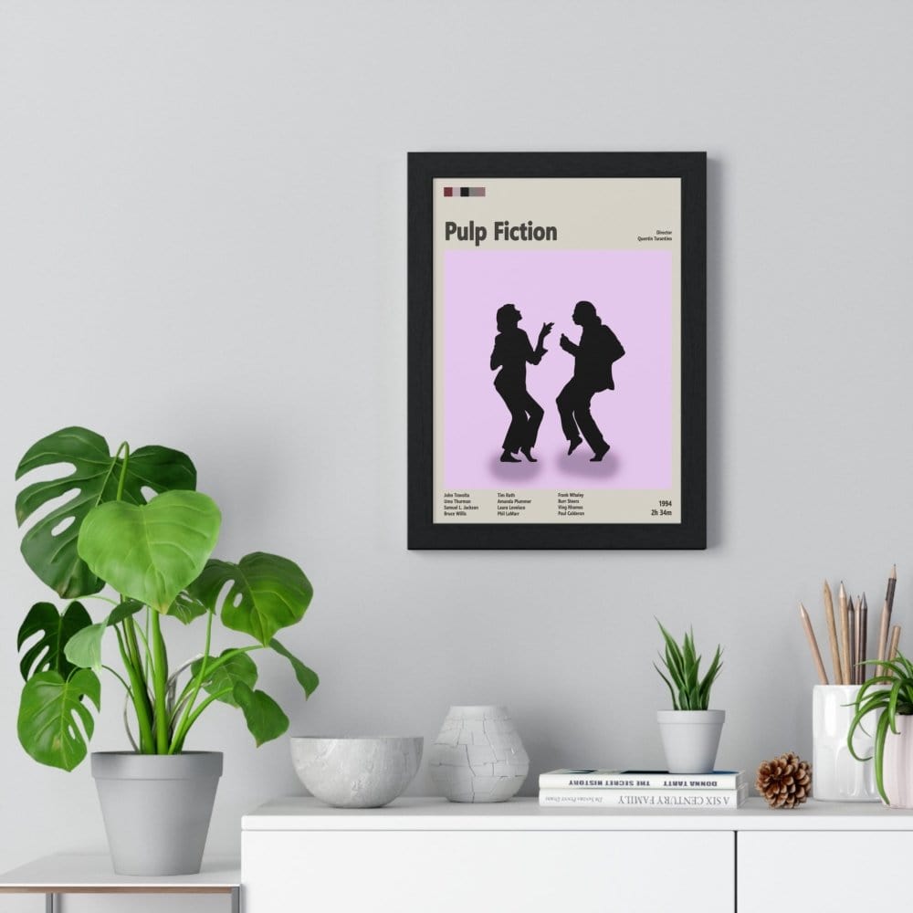 Framed Pulp Fiction movie poster wall display
