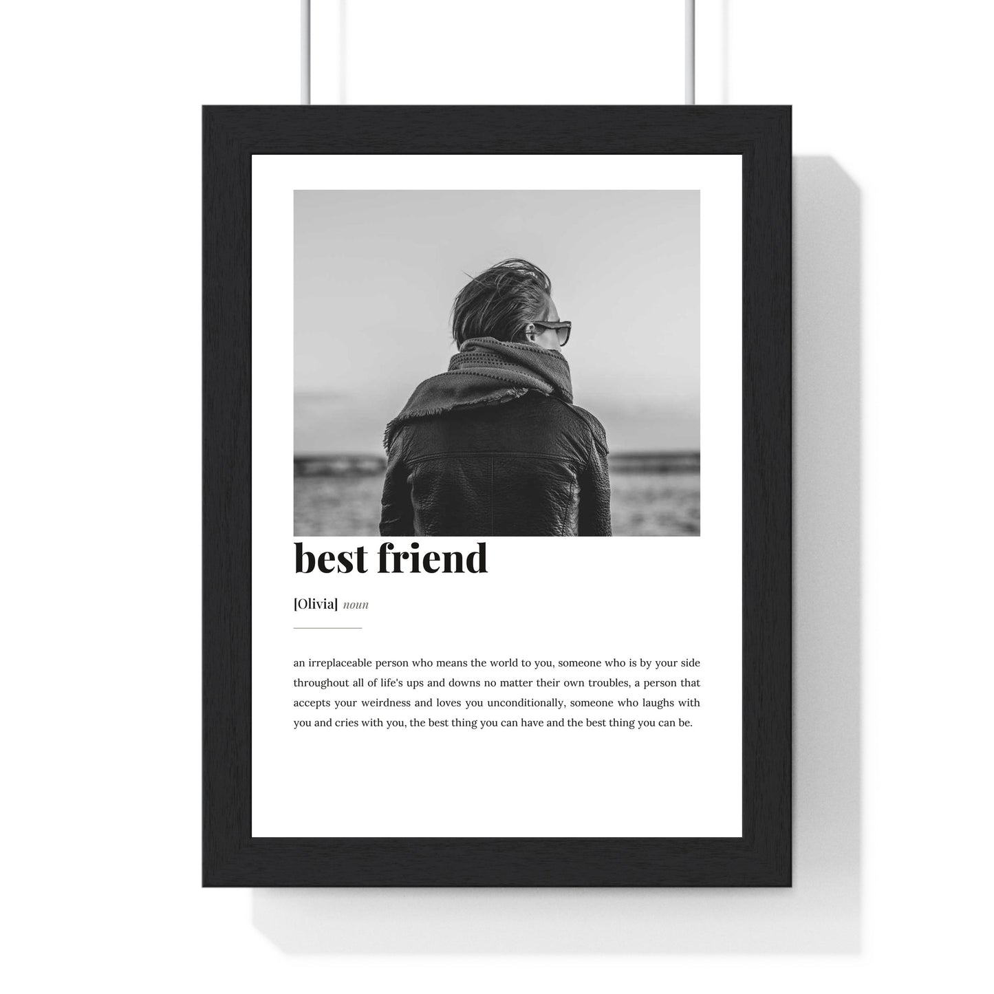 Personalised Best Friend Definition Print | Custom Photo Definition Wall Art | Photo Gift