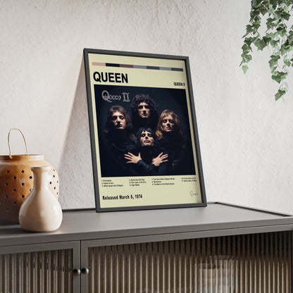 Queen Album Cover Poster - Poster Kingz - A5 (unframed) - Queen II - White