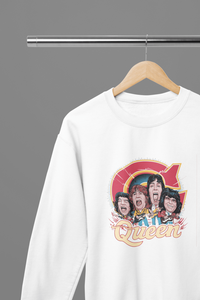 Queen T-Shirt/Sweatshirt - Poster Kingz - S - Sweatshirt - White